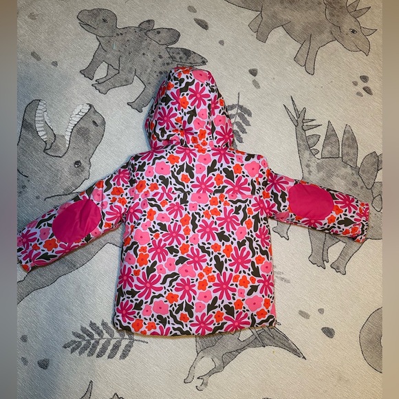 NWOT Cat & Jack Pink Floral Hooded Winter Coat Jacket - Picture 2 of 3